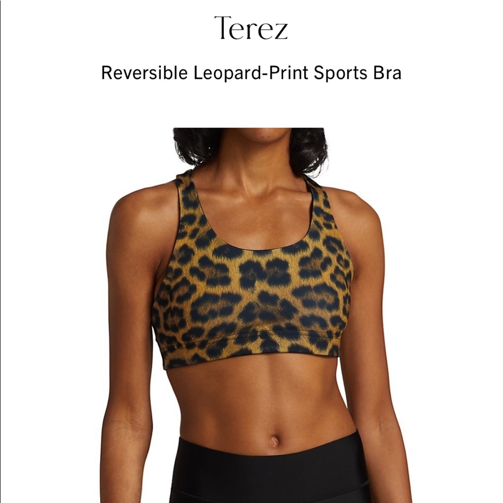 NWT Terez Reversible Leopard-Print Sports Bra. Size XS